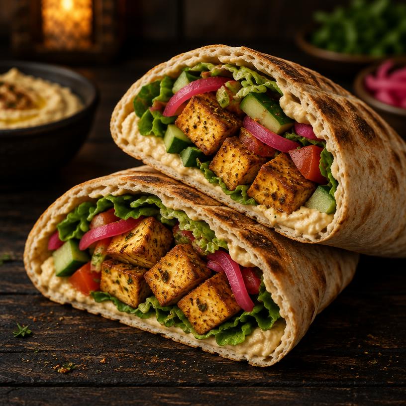Garden Glow Tofu Wrap
